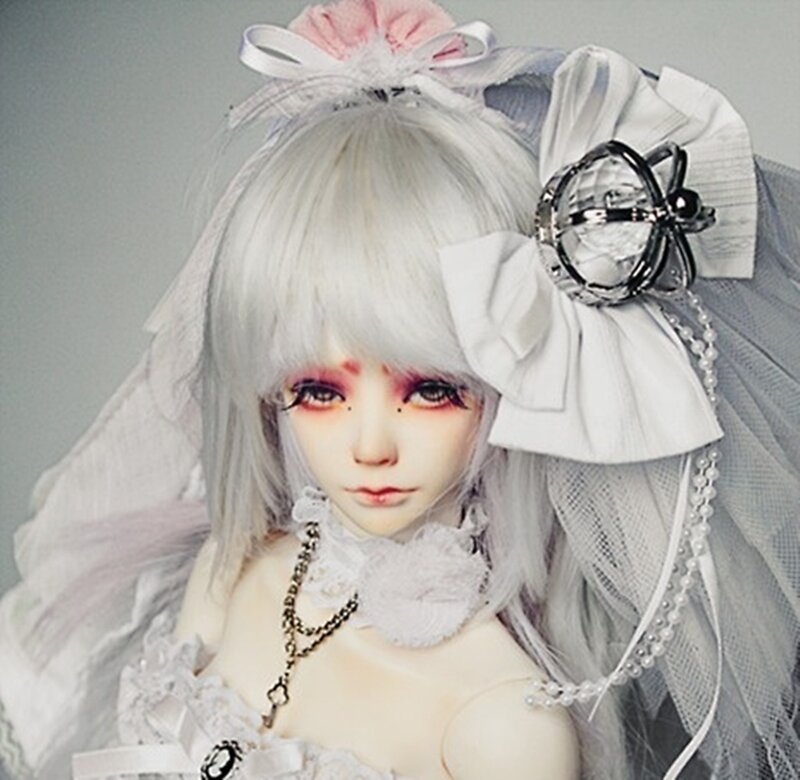 Doll with White Hair — Dramatic, Photograph, Wigs