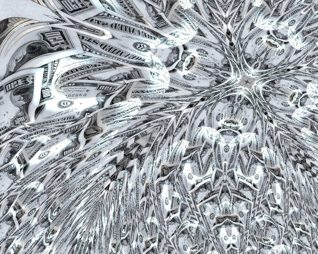 Dollar bill fractal pattern
