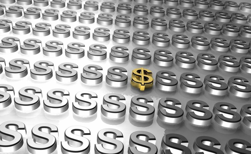 Dollar sign among many S symbols