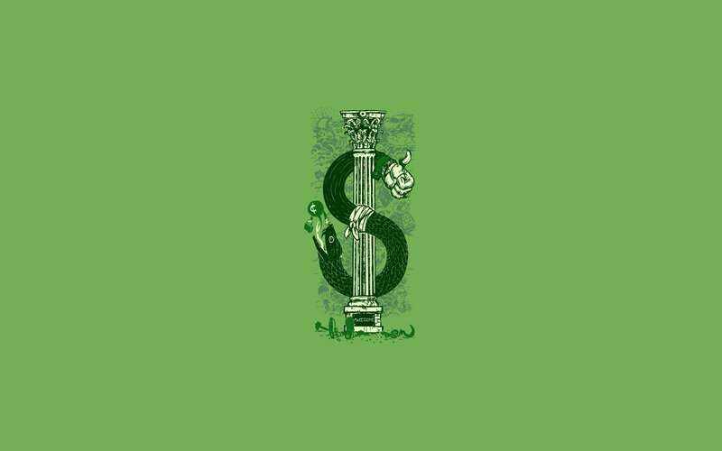dollar sign snake illustration