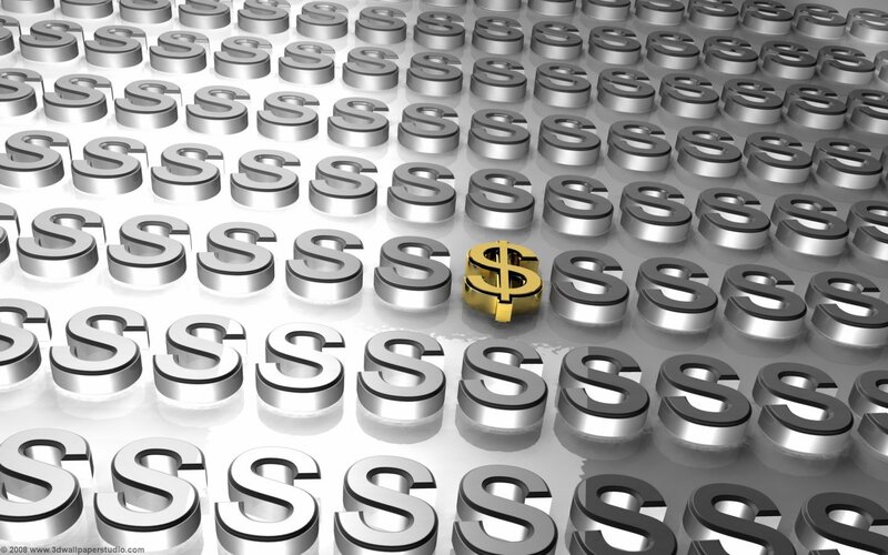 Dollar sign symbol grid