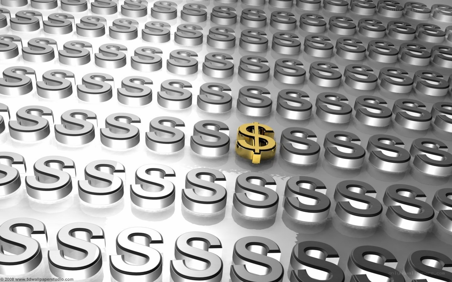Dollar sign symbol grid
