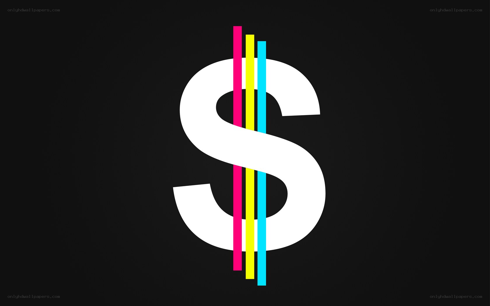 dollar sign with color bars