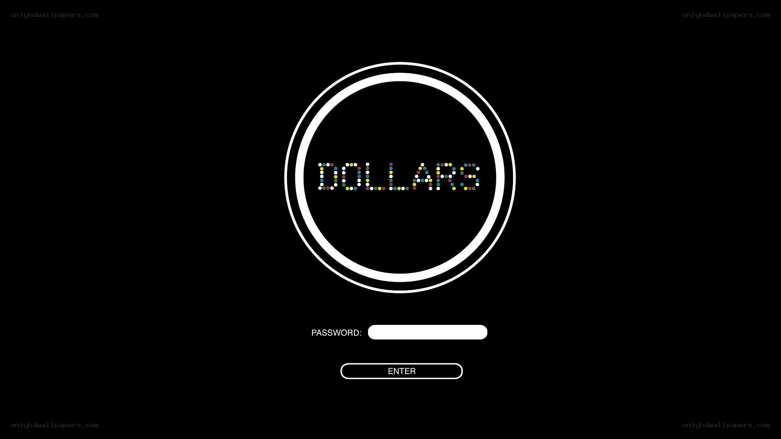 Dollars password screen