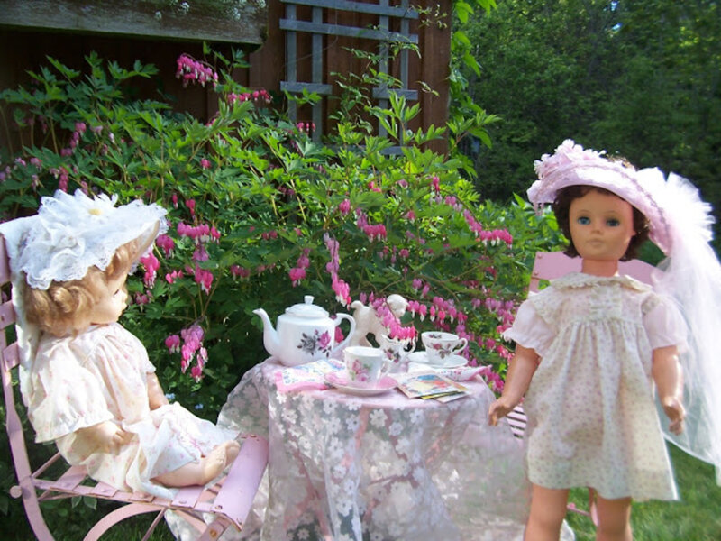Dolls Having Tea Party