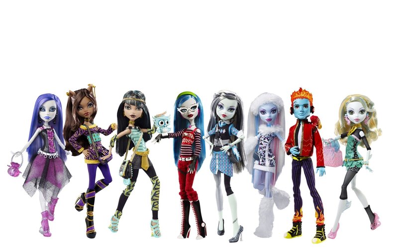 Dolls in Colorful Outfits
