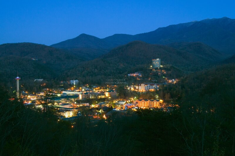 Dollywood at dusk