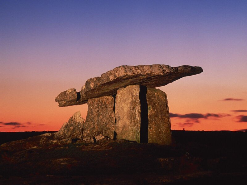 Dolmen at Sunset — Purple, Serene