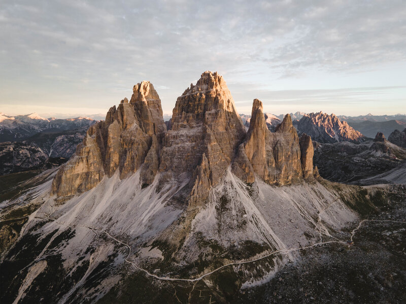 Dolomites Mountain Peaks — Brown