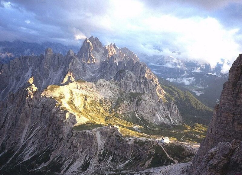Dolomites Mountain Range — Gray