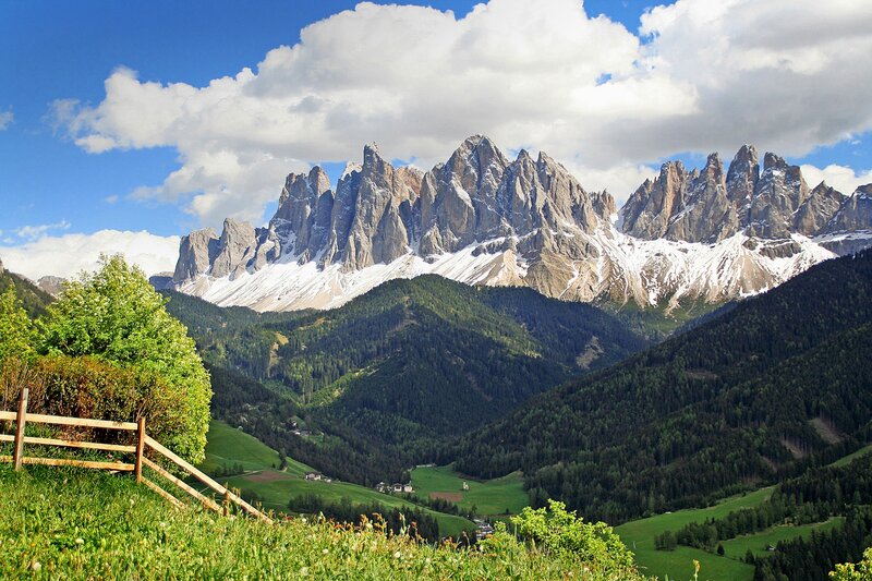 Dolomites Mountain Range — Green