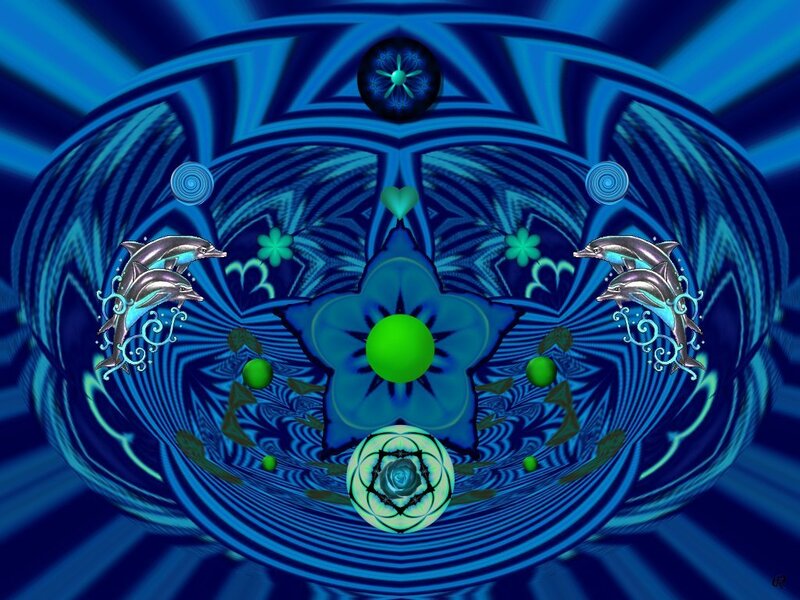 Dolphins in Mandala