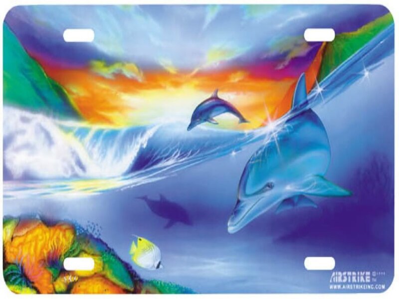 Dolphins in Ocean — Blue