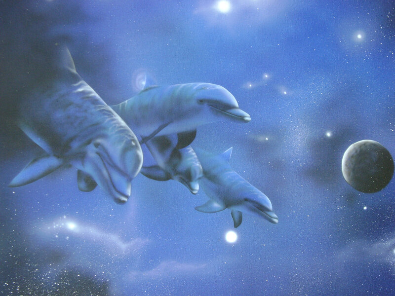 Dolphins in Space — Blue