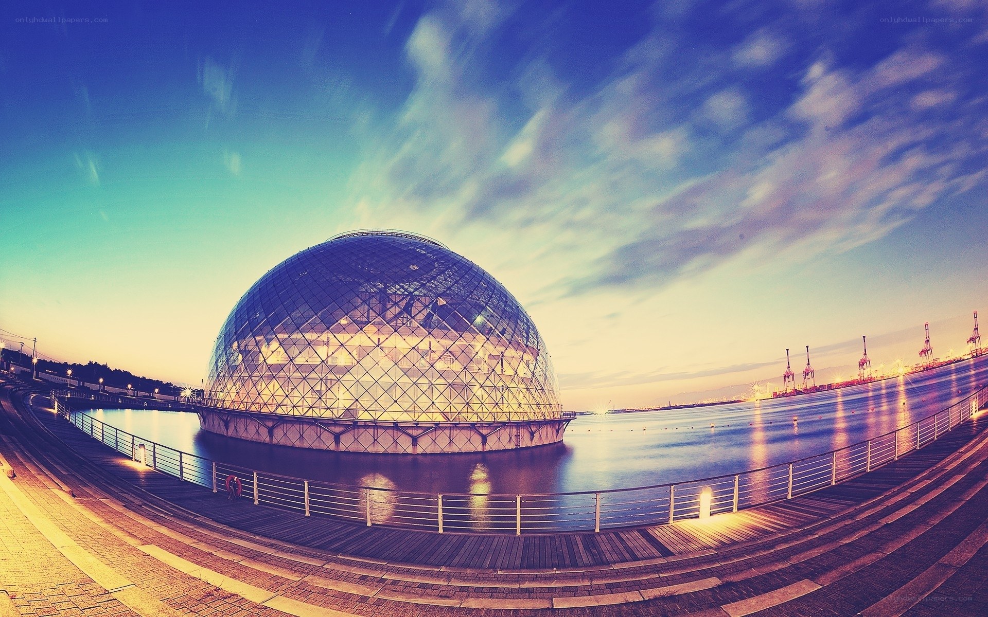 Dome building at dusk