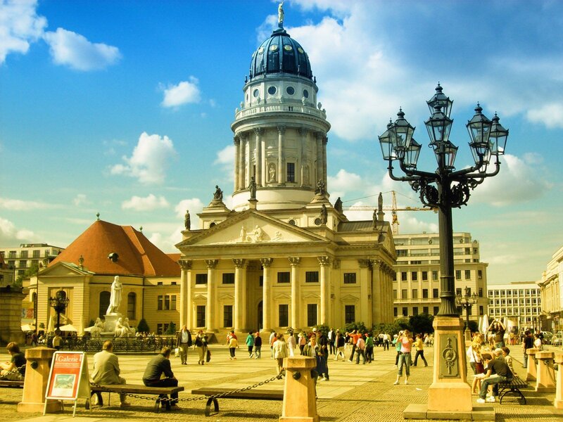 Dome Building in Square