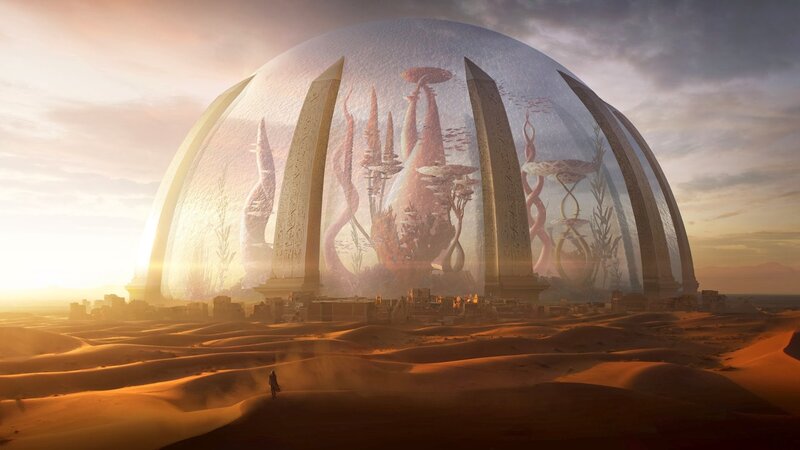 Dome in Desert — Orange