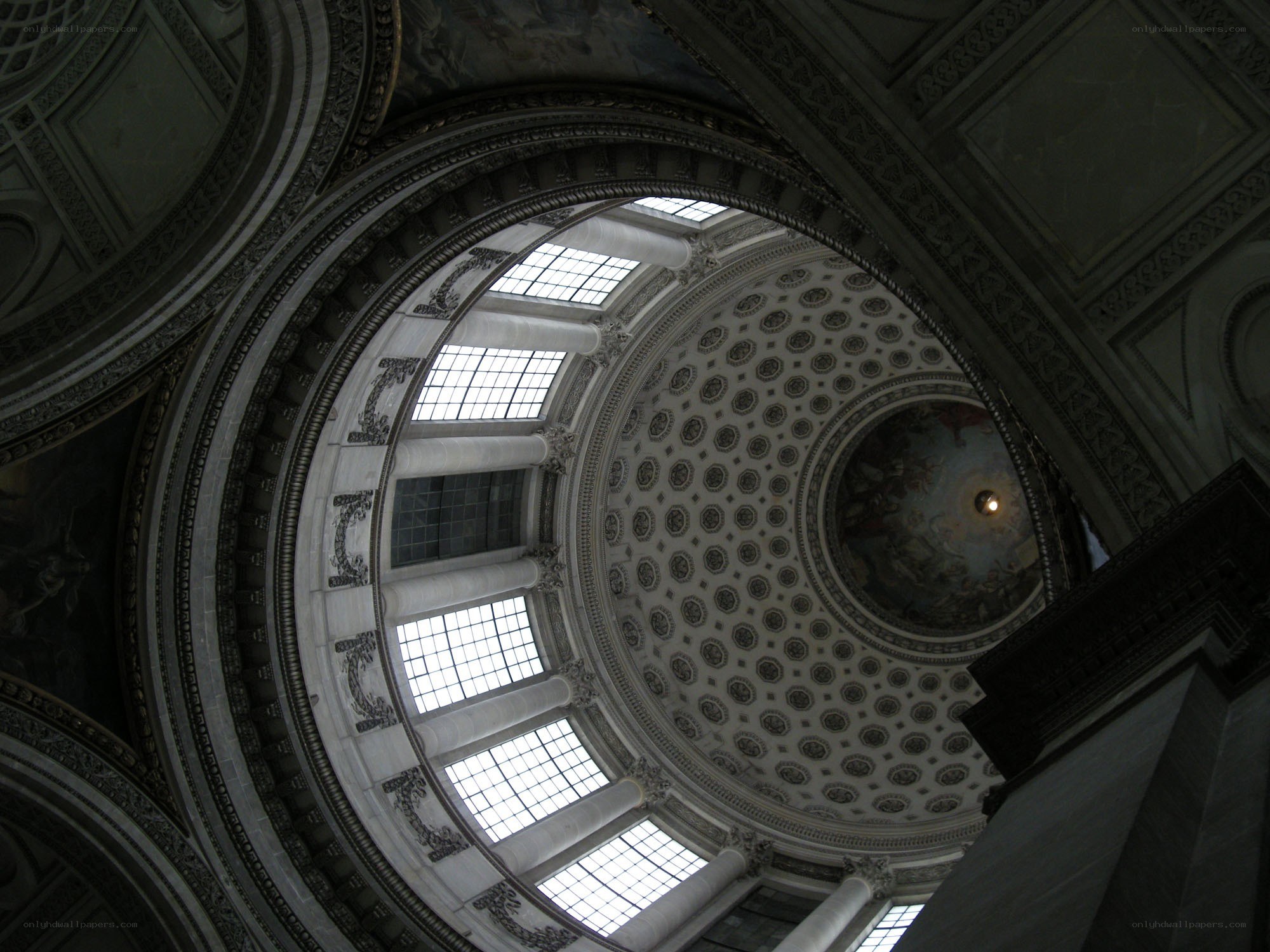 dome interior with windows