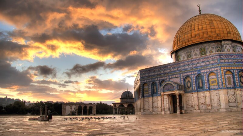 Dome of the Rock at sunset