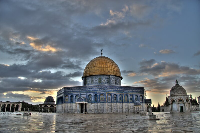Dome of the Rock at sunset