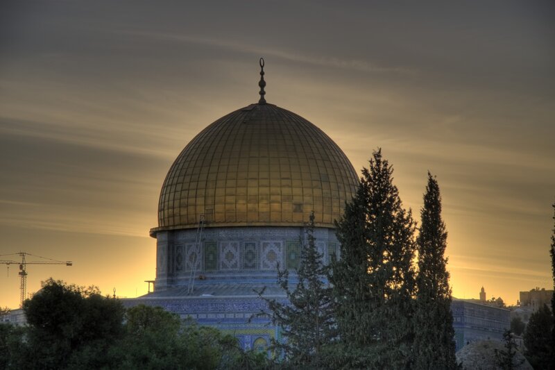 Dome of the Rock at sunset