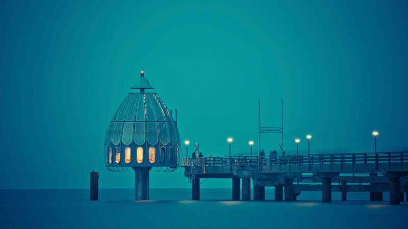Dome-shaped Pavilion on Pier