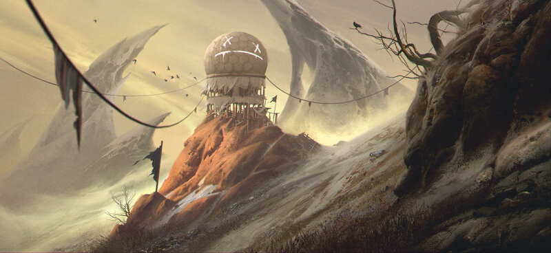 Dome Structure on Hill — Brown