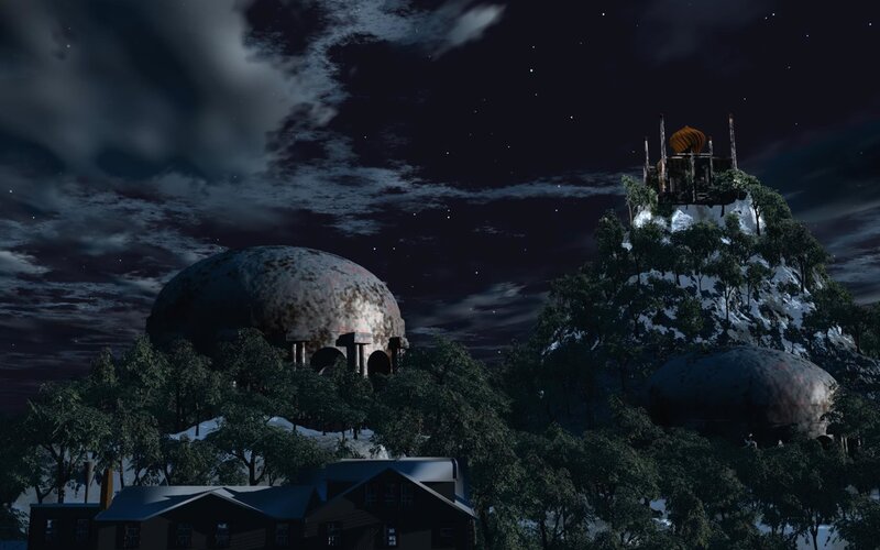 Dome Structures on Hill