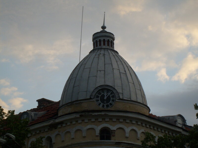 dome with clock tower