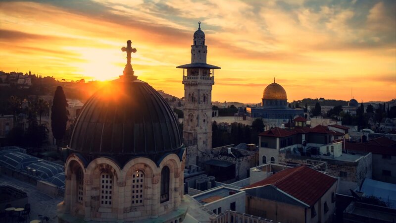 Dome with Cross at Sunset