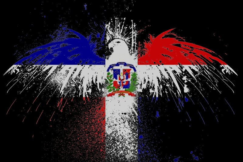 Dominican Republic flag eagle art