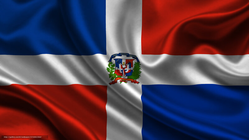 Dominican Republic flag waving