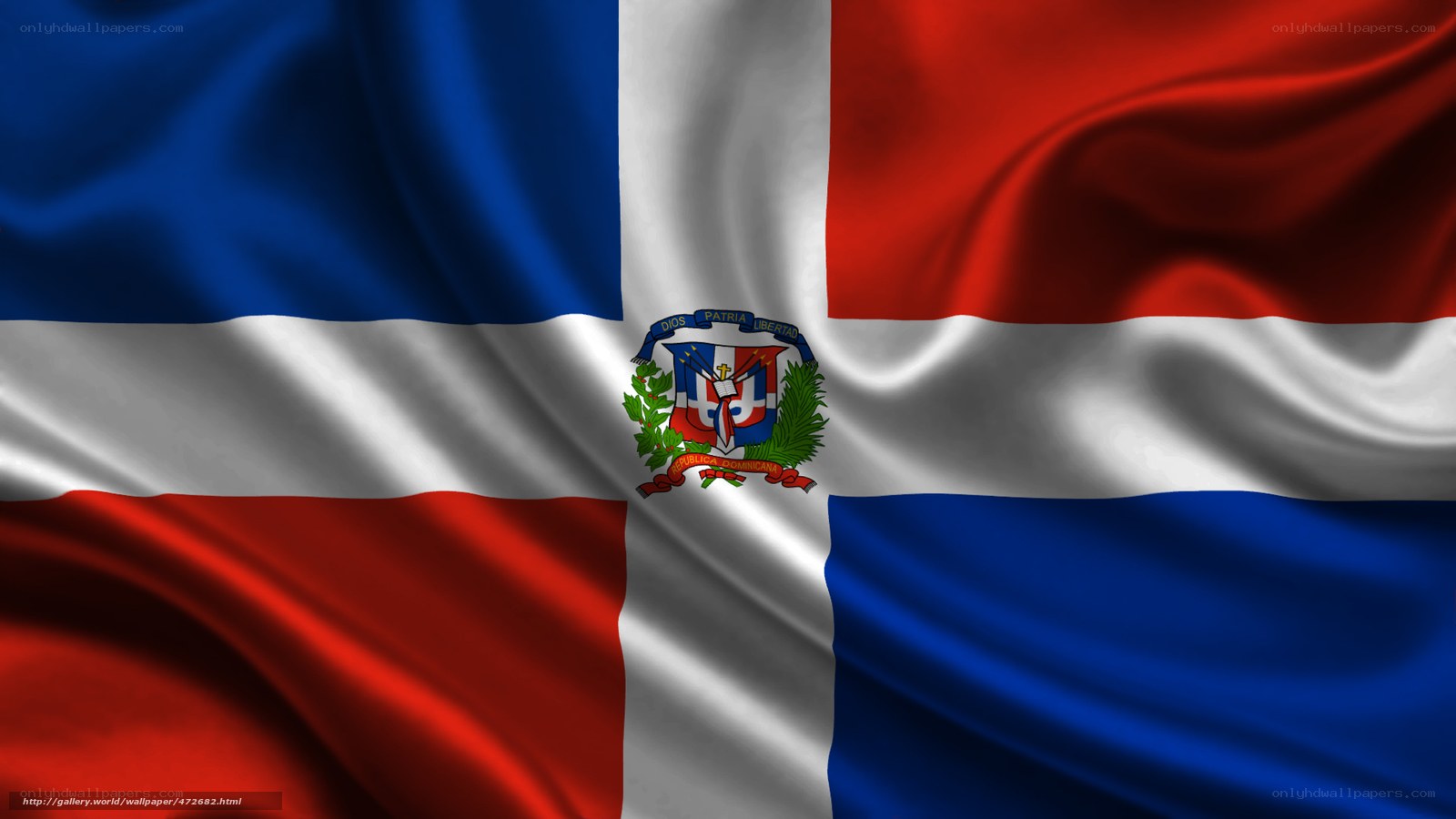 Dominican Republic flag waving