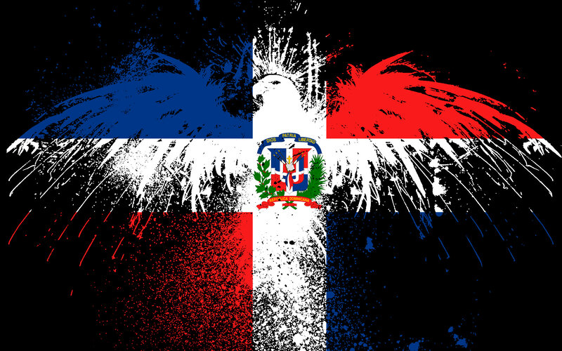 Dominican Republic flag with grunge effect