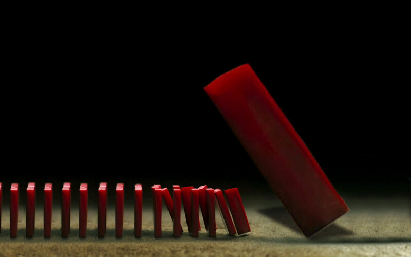 domino effect in motion