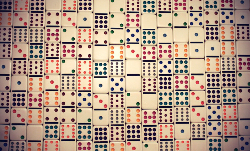 domino tiles arranged in a grid