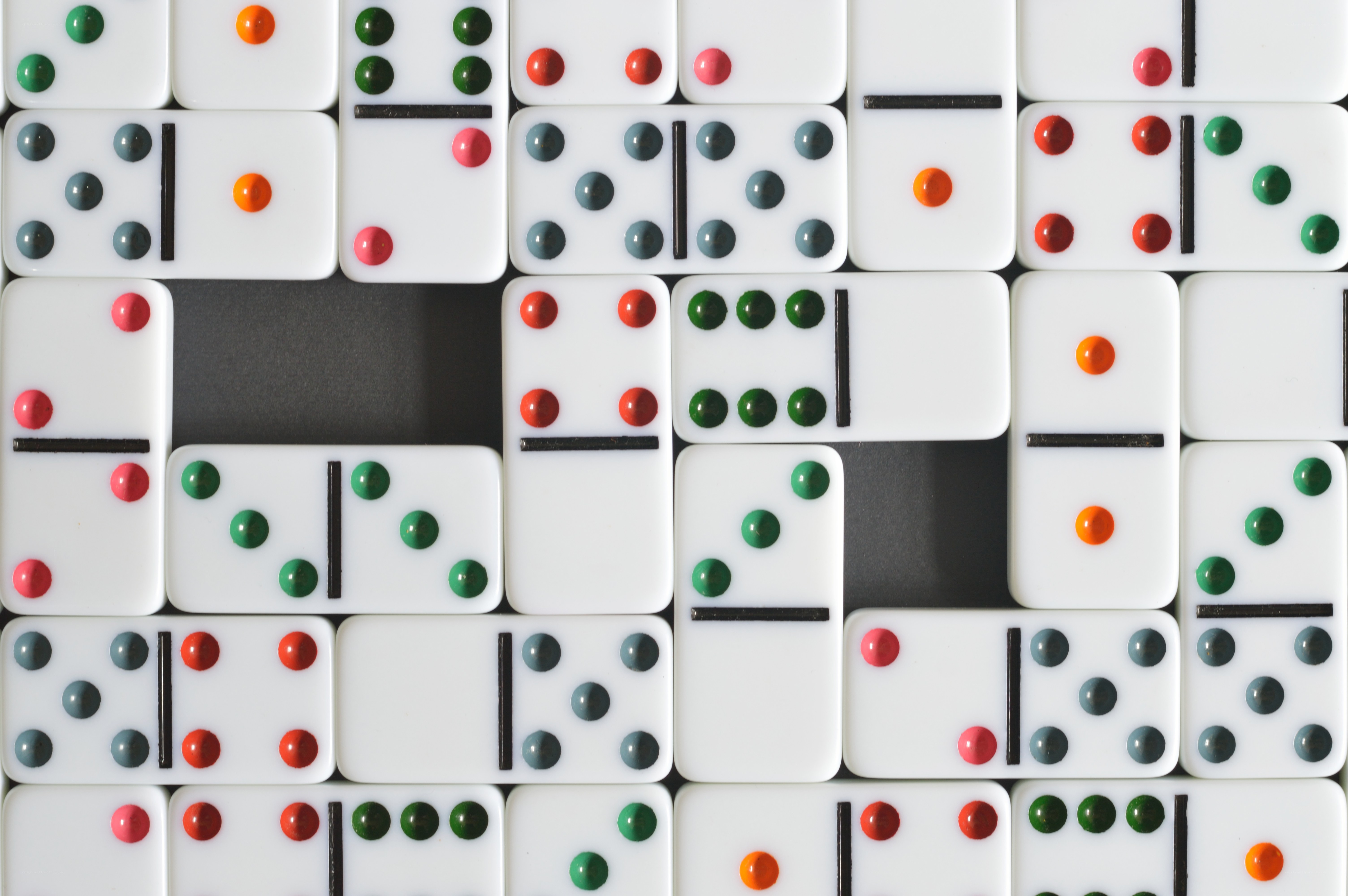 domino tiles arranged in pattern