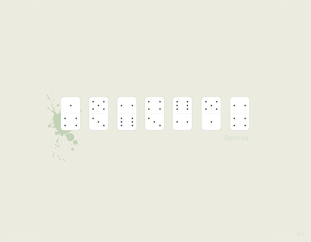 Domino tiles in a row