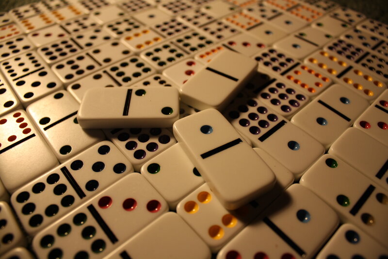 Domino Tiles Scattered