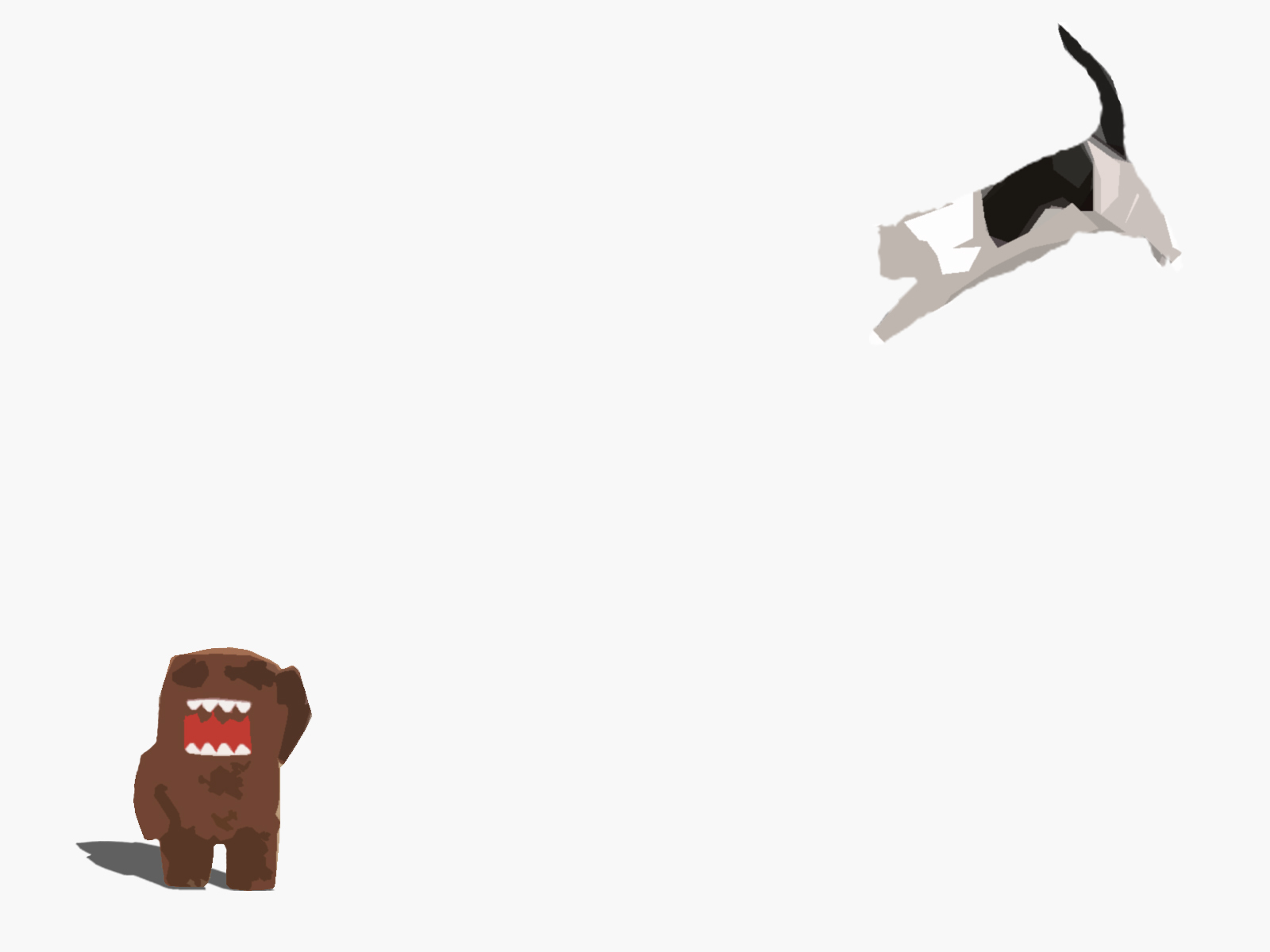 Domo and a jumping cat