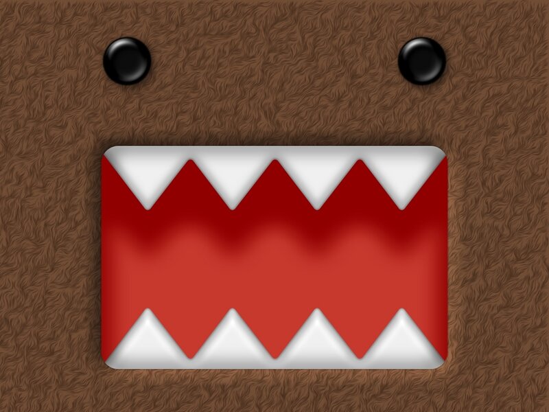 Domo Character Face — Brown