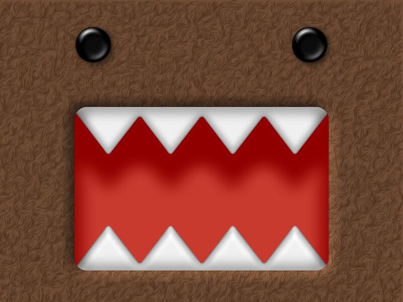 Domo character face close-up