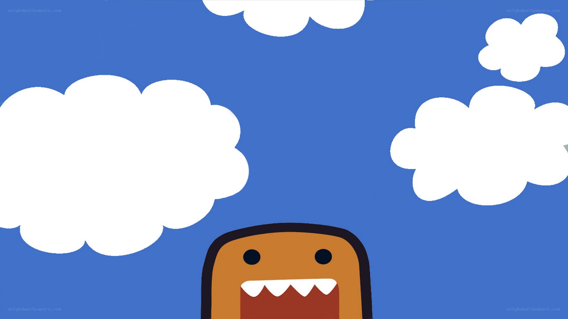 Domo character in sky