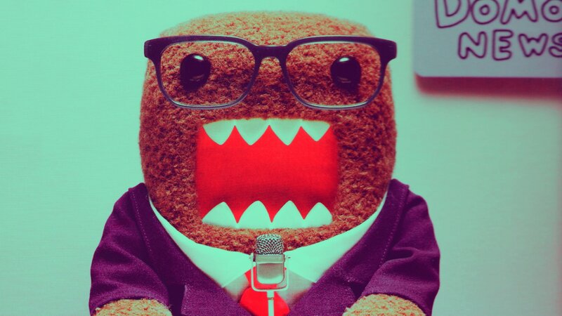 Domo Character in Suit — Red