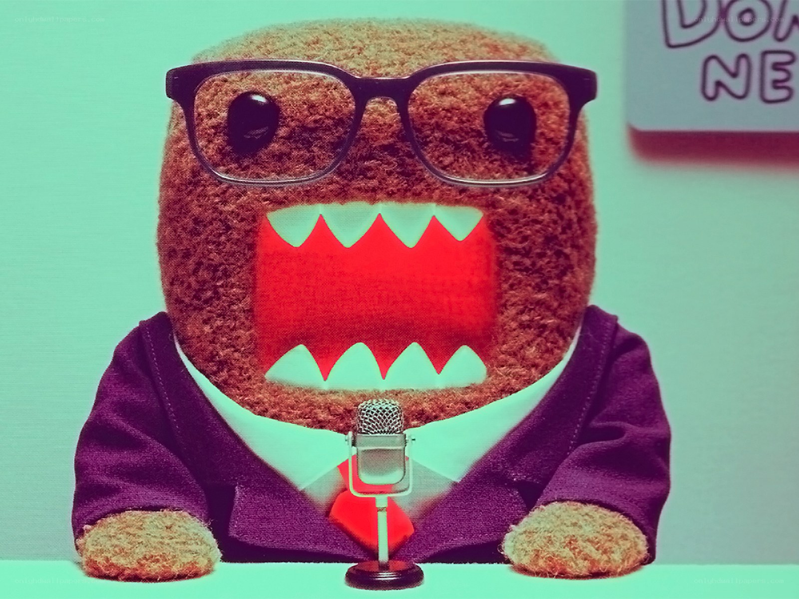 Domo character in suit