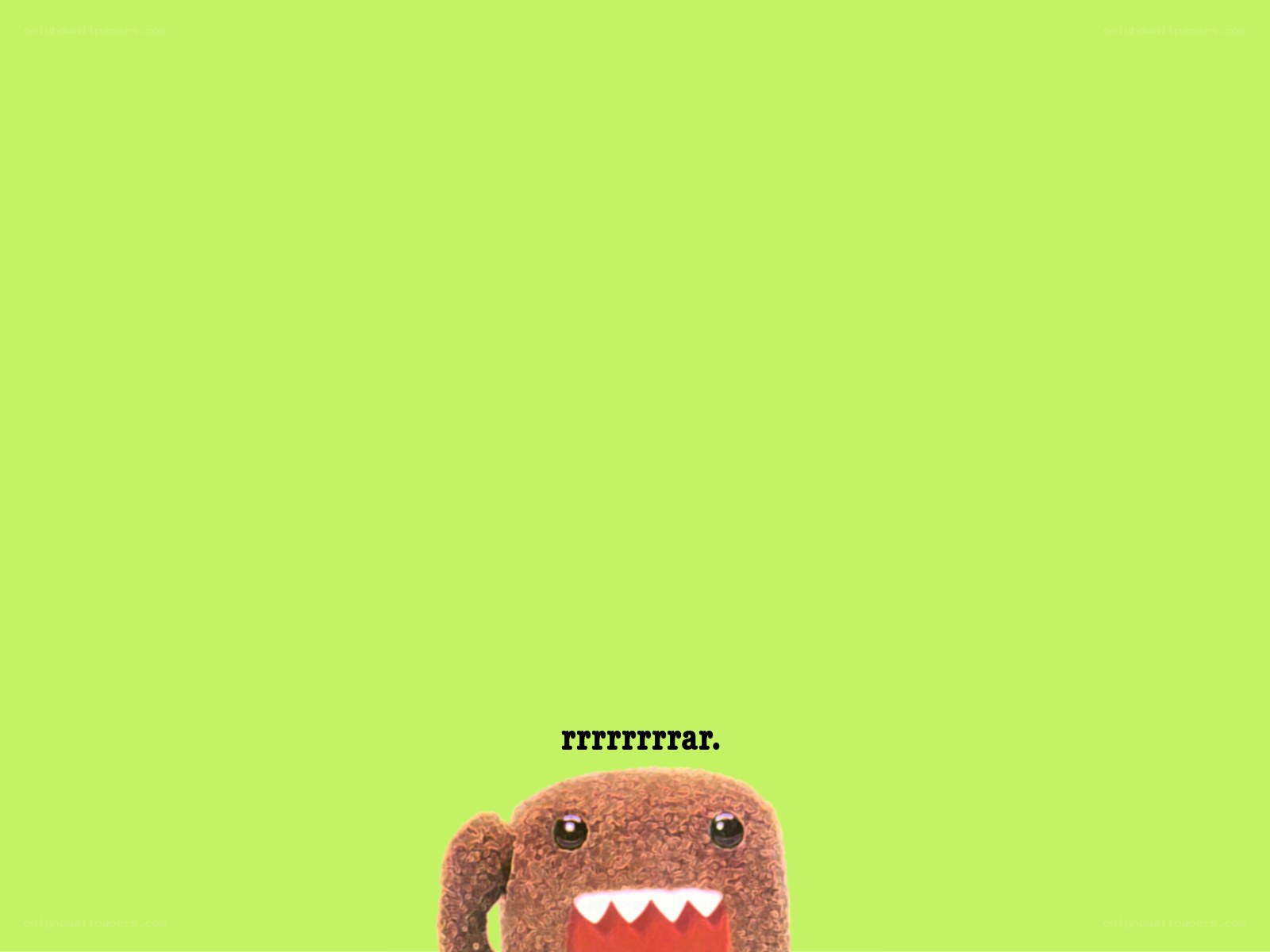Domo character on green