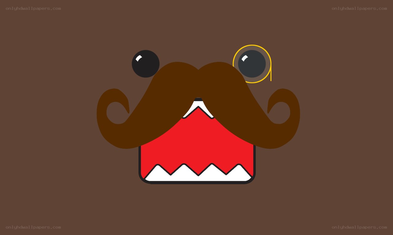 Domo character with mustache