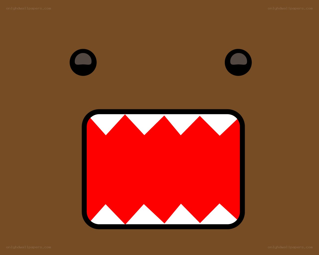 Domo character with red mouth