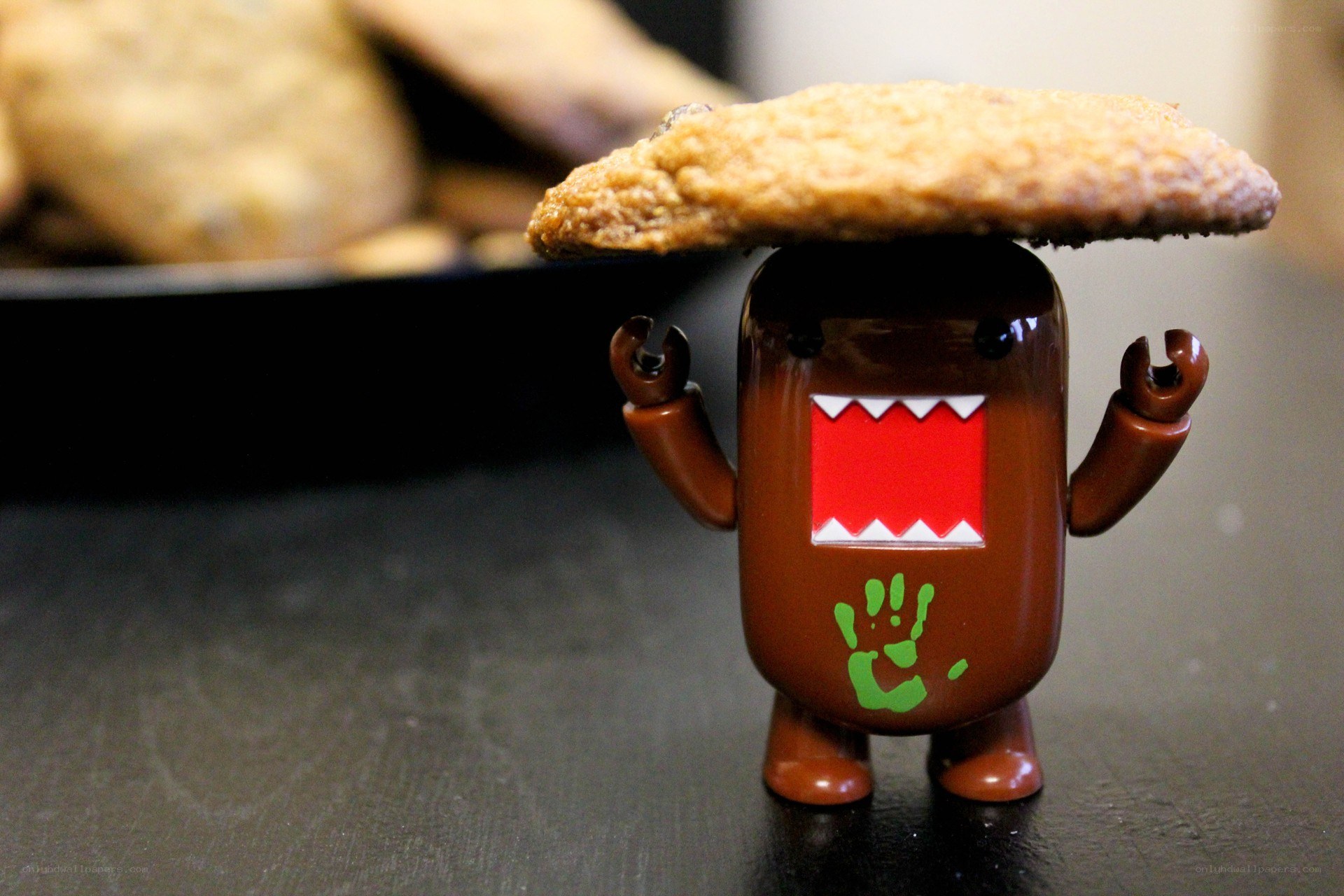 Domo figure with cookie