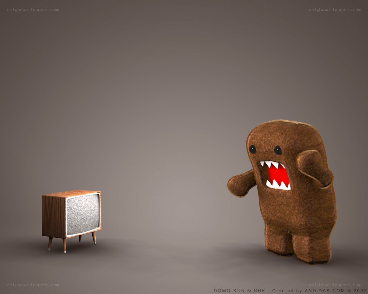 Domo-kun watching TV
